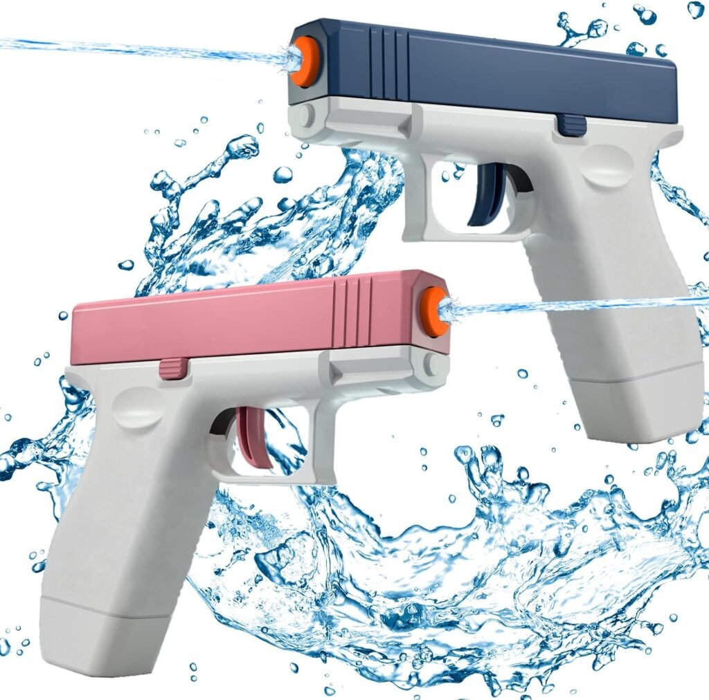 2 Pack Water Guns Squirt Guns Water Soaker Gun Water Blaster for Summer Long Range Shooting Games Outdoor Toys Water Blaster Pistol for Kids Adults