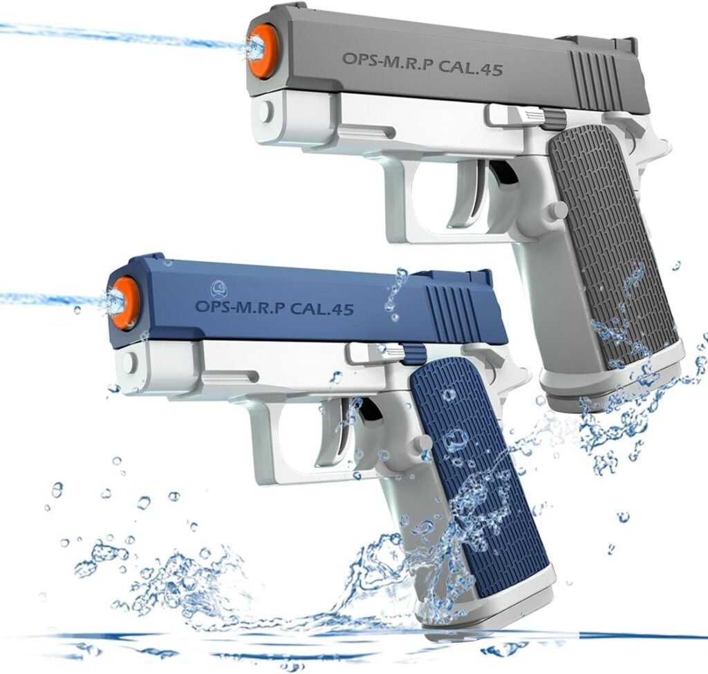 2 Pack Water Gun Squirt Guns for Kids - Blue Gray, 100cc Capacity, Easy to Use, No Batteries Needed