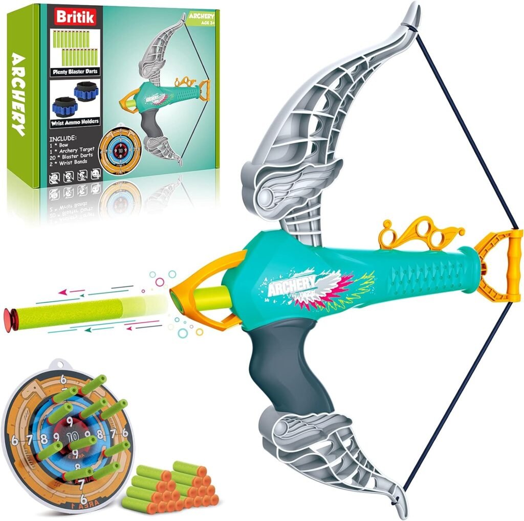 Bow and Arrow for Kids Toys - Archery Set with 20 Suction Cup Arrows, Gifts for Boys Girls Toddler Age 4 5 6 7 8 Year Old