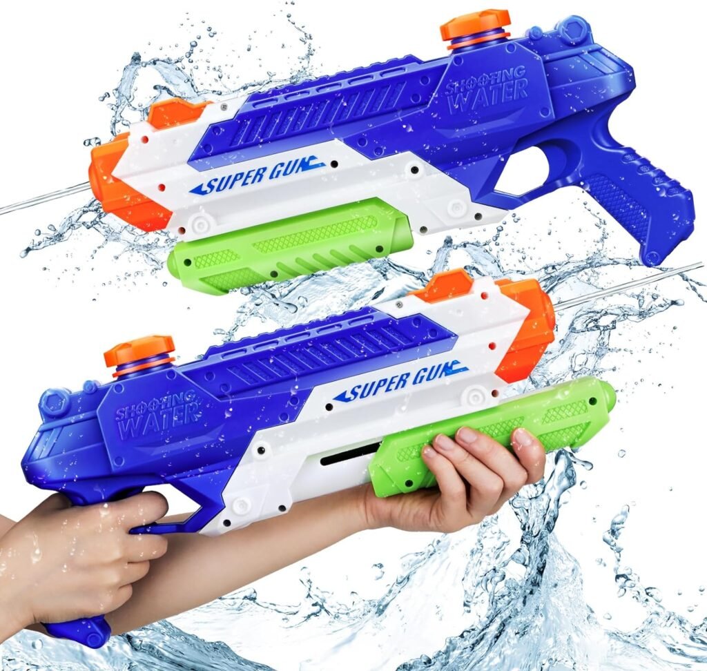 Water Gun for Kids, 1000CC Squirt Gun for Kids, 2 Pack Water Guns for Kids, Water Blasters for Kids, Water Squirt Guns for Adults, Watergun for Swimming Pool Beach Sand Play Gifts