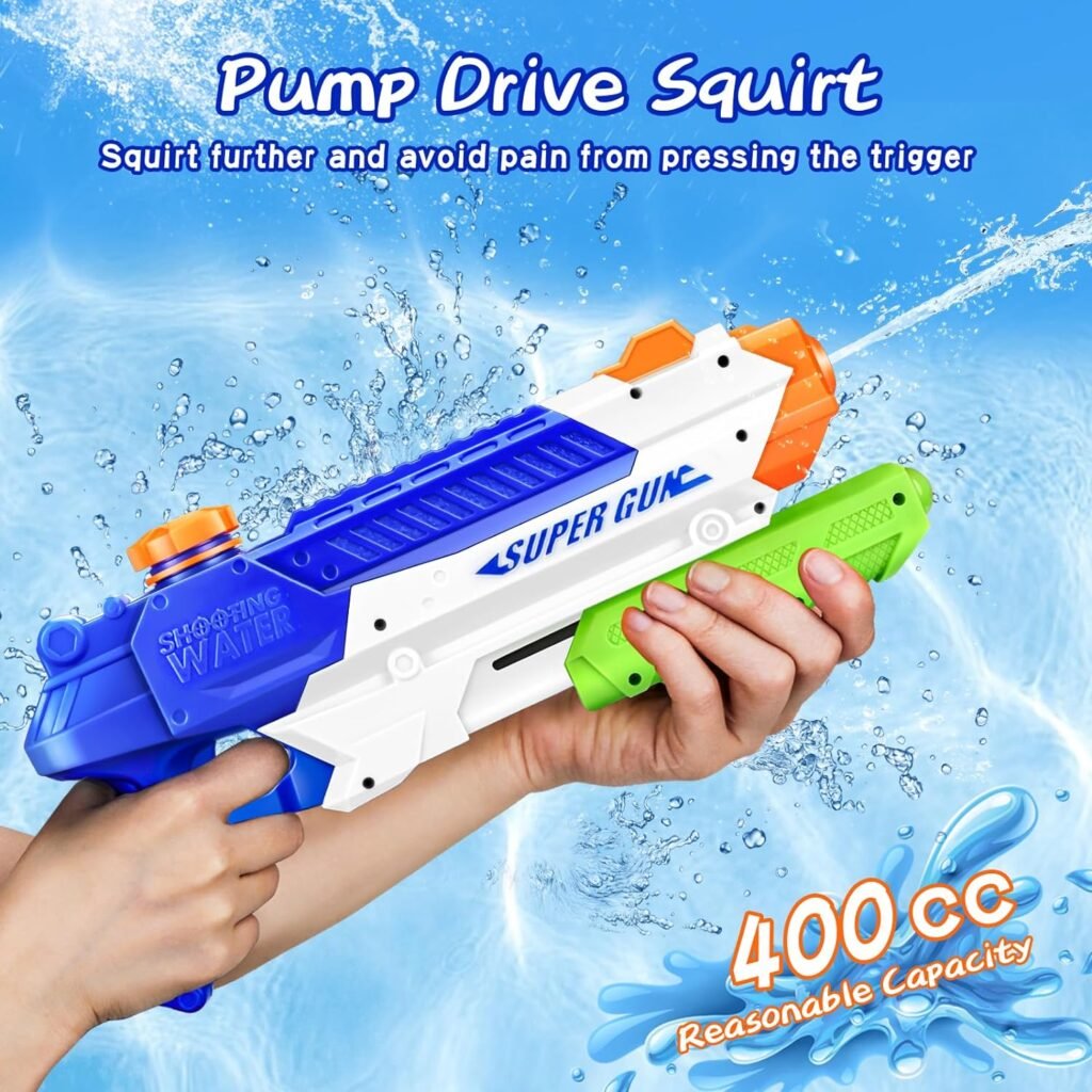 Water Gun for Kids, 1000CC Squirt Gun for Kids, 2 Pack Water Guns for Kids, Water Blasters for Kids, Water Squirt Guns for Adults, Watergun for Swimming Pool Beach Sand Play Gifts