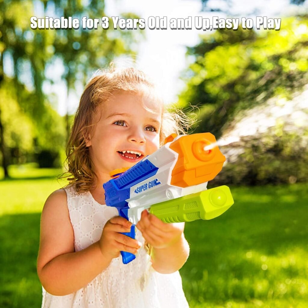 Water Guns for Kids - Summer Soaker Squirt Guns, 400CC/40ft for 3 Years Old and up Boys Girls Adults - 2 Pack Outdoor Toy for Swimming Pool Yard Lawn Beach