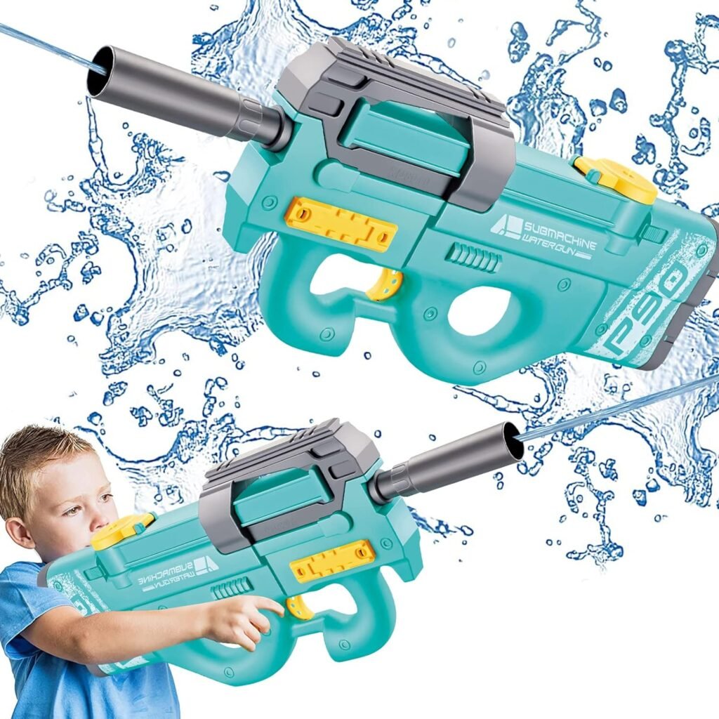 Electric Water Gun - Automatic Water Blaster Gun Large Capacity  33FT Shooting Distance, Kids Squirt Guns with Rechargeable Battery, Summer Outdoor Pool Toys Beach Toys for Adult Boys Girls (Green)