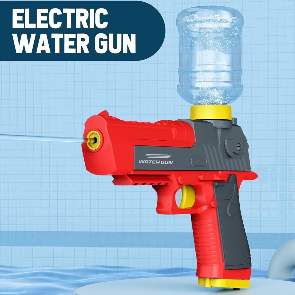 Electric Water Gun for Kids Automatic Squirt Guns- Powerful Water Blasters with Replaceable Multi Specification Water Tank Up to 20 Feet Super Water Soaker Outdoor Pool Toys for Boys Girls Ages 8-12