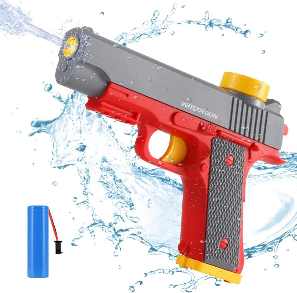 Electric Water Gun for Kids Automatic Squirt Guns- Powerful Water Blasters with Replaceable Multi Specification Water Tank Up to 20 Feet Super Water Soaker Outdoor Pool Toys for Boys Girls Ages 8-12