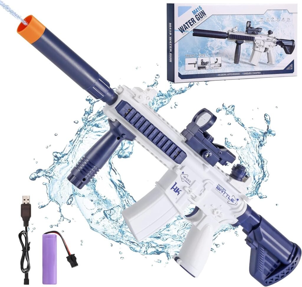 Electric Water Gun, Squirt Gun Toys, Automatic Water Soaker Gun up to 20 FT Long Range, Water Blaster Gun Toys for Kid  Adult, Outdoor Water Pool Shooting Game, Ideal Gift Toys