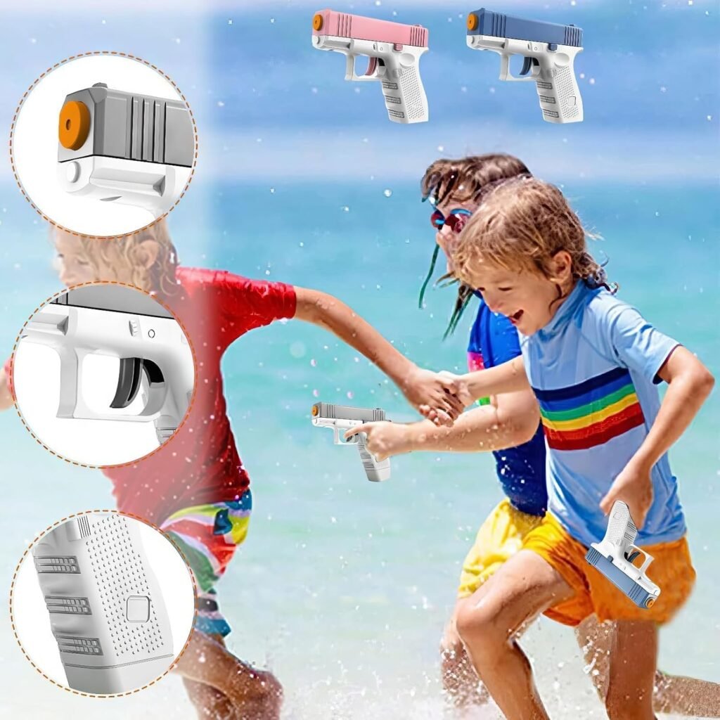 Cool Small Manual Water Guns, 2 Pack Super Squirt Water Blaster Gun Toy Without Charge, Water Soaker Gun Summer Swimming Pool Beach Fighting Play Toys Gifts for Boys Girls Children (SDSG-PB)